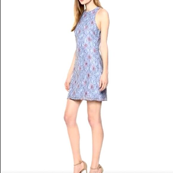 #D1 Avec Les Filles Floral Lace Sleeveless Shift Dress - Picture 3 of 7